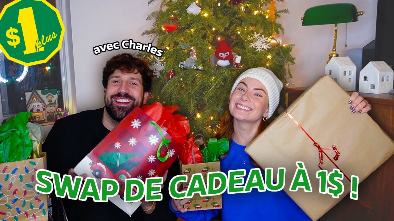 swap de cadeaux de noël à 1$ (avec Charles) 🎁✨ | vlogmas jour 10
