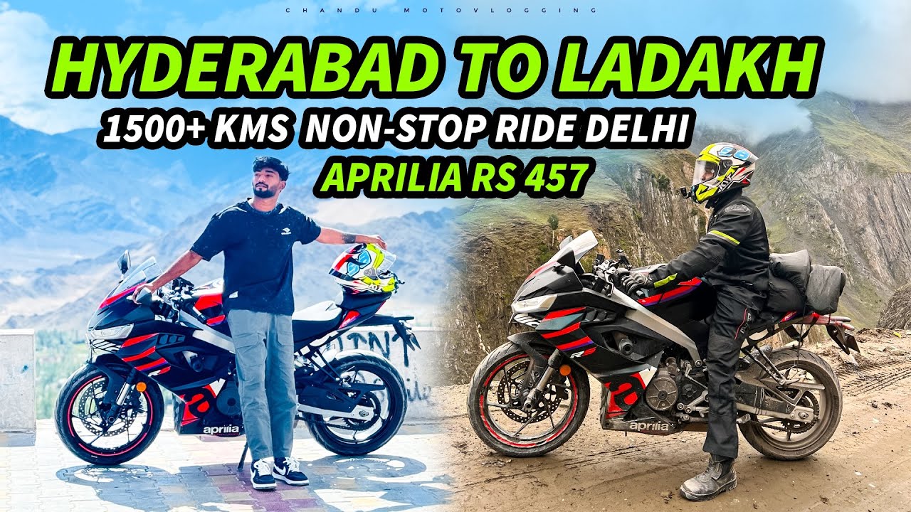Hyderabad to Ladakh with Aprilia RS 457 | non stop 1500+ kms Delhi | EP.01 | Telugu ￼