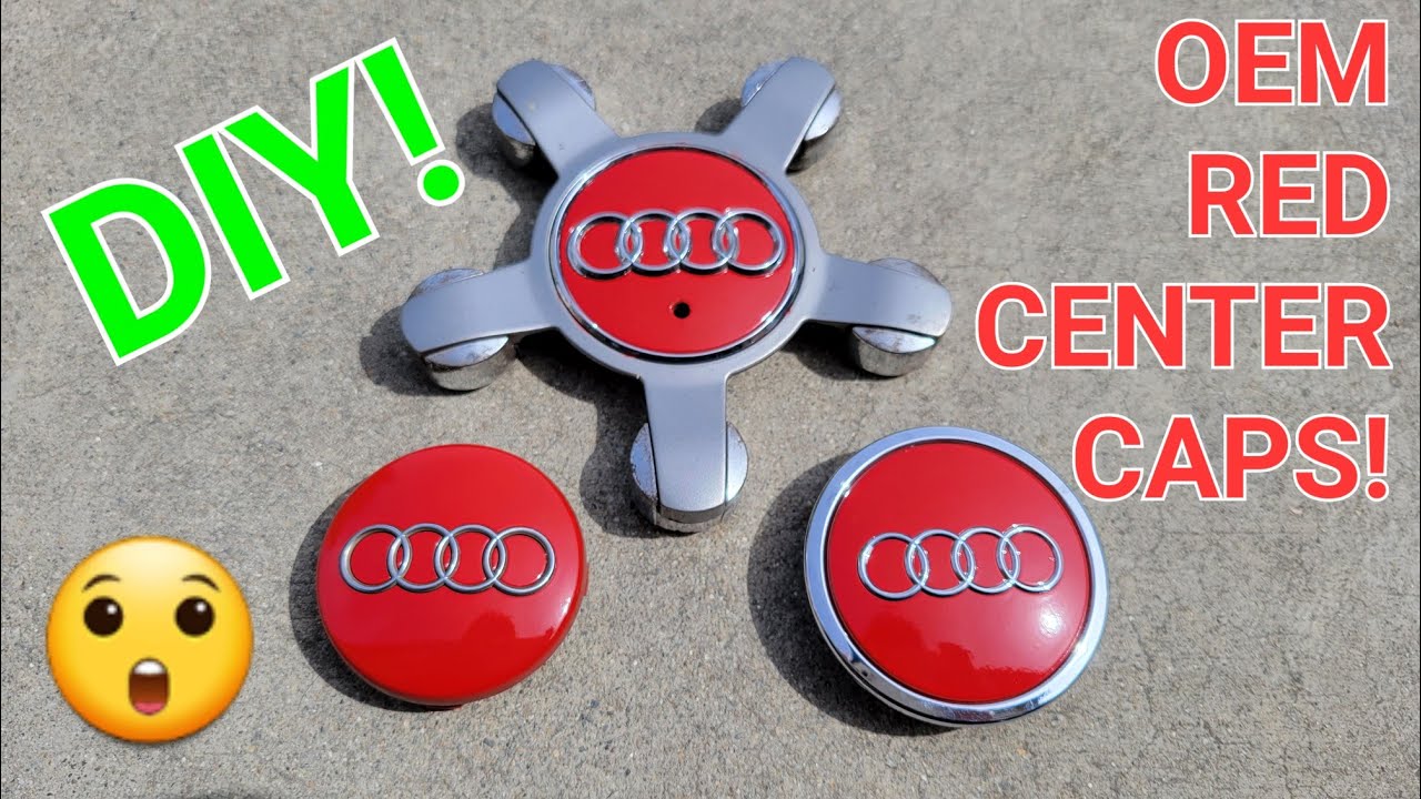 PAINTING MY OEM AUDI CENTER CAPS RED!