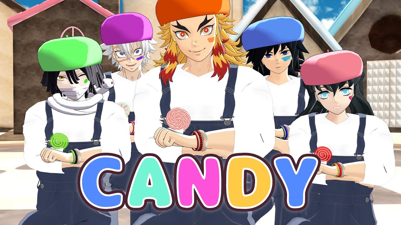 【鬼滅 MMD】CANDY ★ 煉獄杏寿郎　富岡義勇　不死川実弥　伊黒小芭内　時透無一郎　 ※二次創作