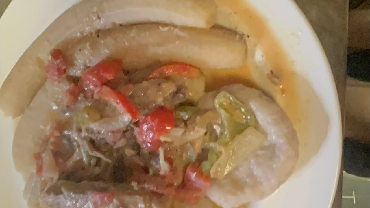 Green banana and mackerel ￼rundown ￼