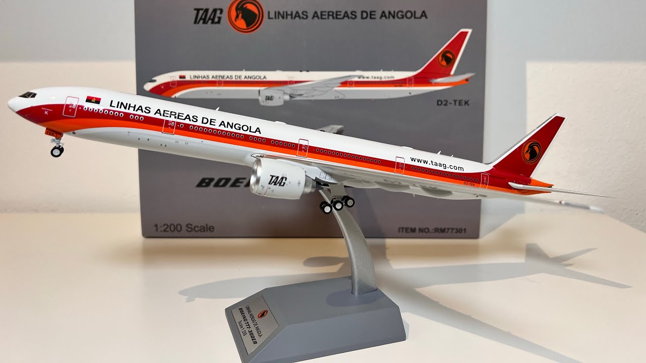 UNBOXING and REVIEW!!  Retro models/Inflight 200 TAAG Angola Boeing 777-300er reg. D2-TEK ~ RM77301