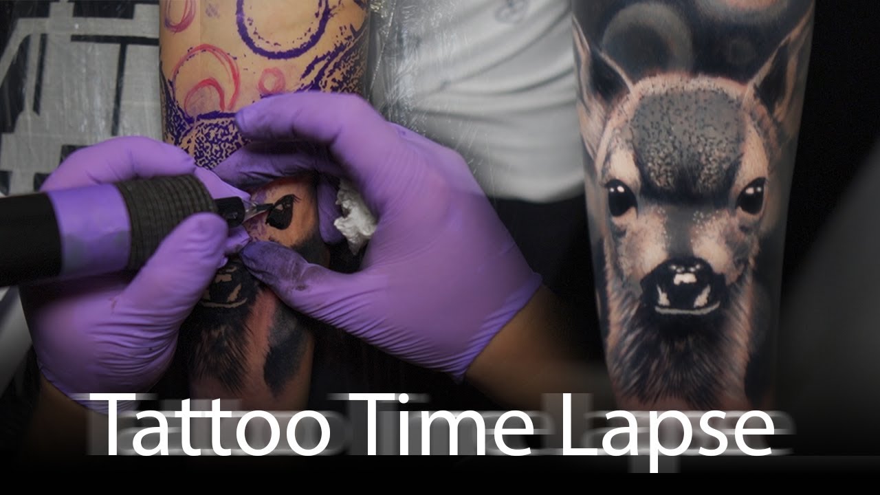 TATTOO TIME LAPSE | BAMBI | MICHAEL KOSCHEL ART
