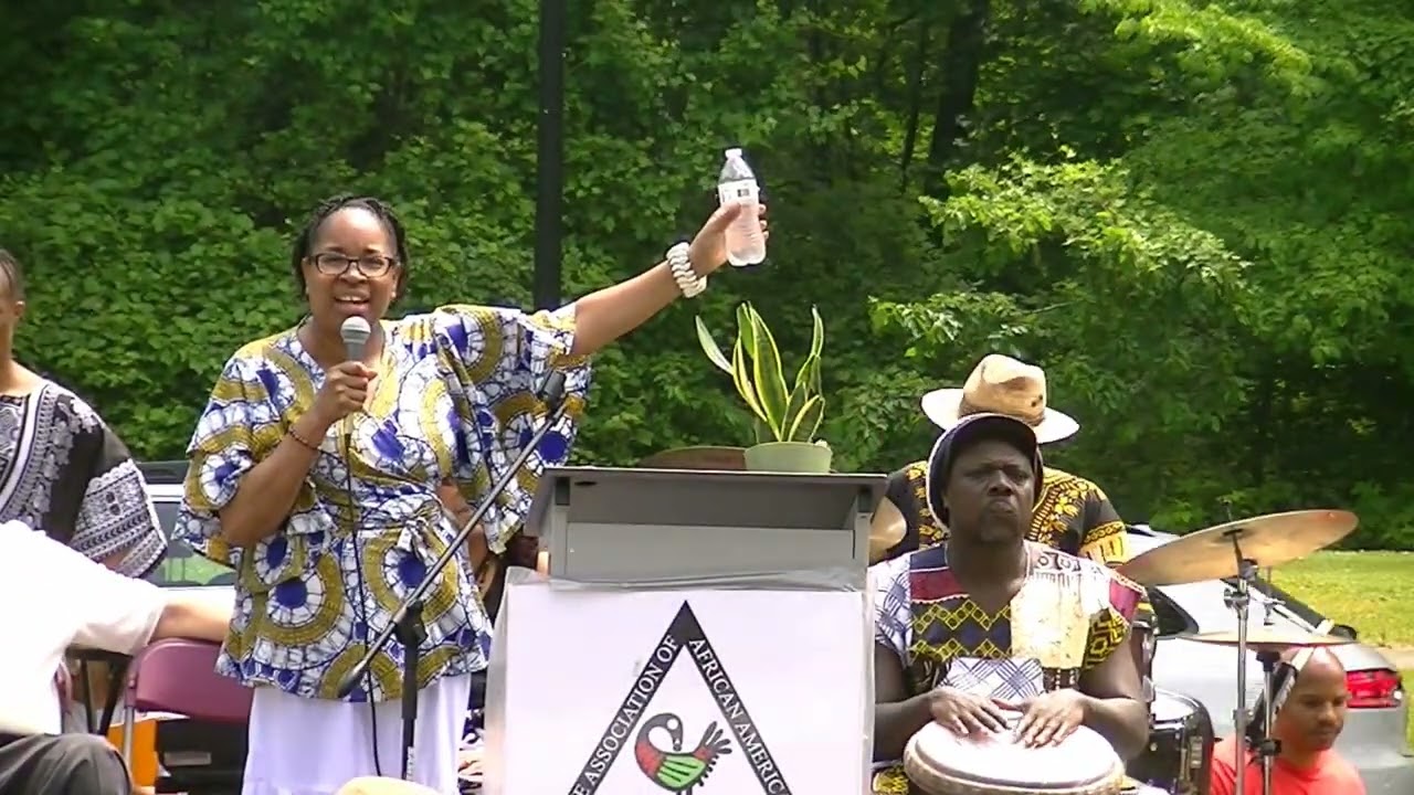 Libation Ceremony at Juneteenth event in African American Garden