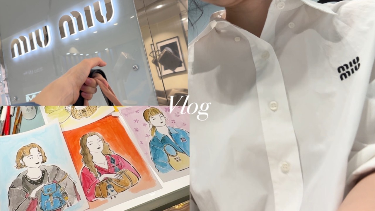 프리랜서 일러스트레이터 일상. 미우미우 이벤트 드로잉✨