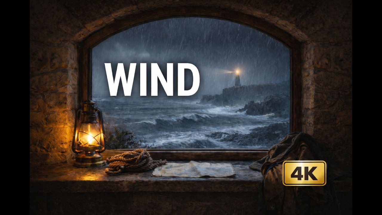 WIND | Ocean Storm Ambience • 4K • Long Duration