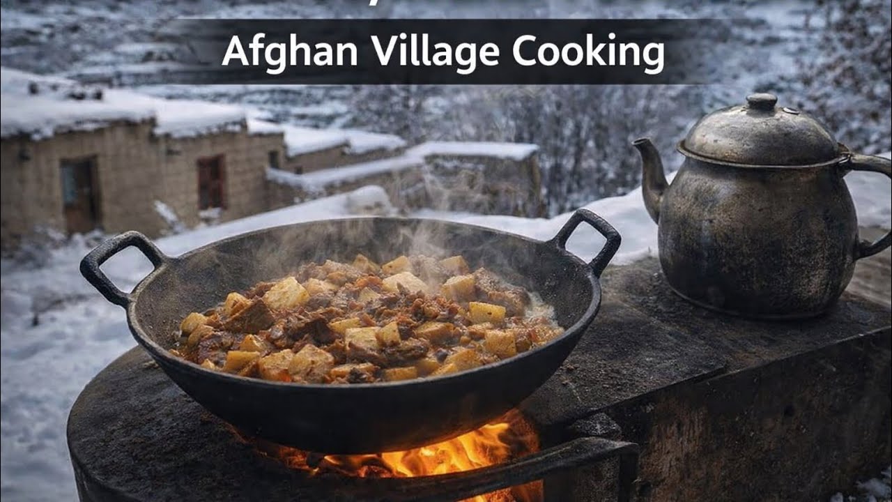 Snow Outside, Warm Food Inside | Afghan Village Cooking