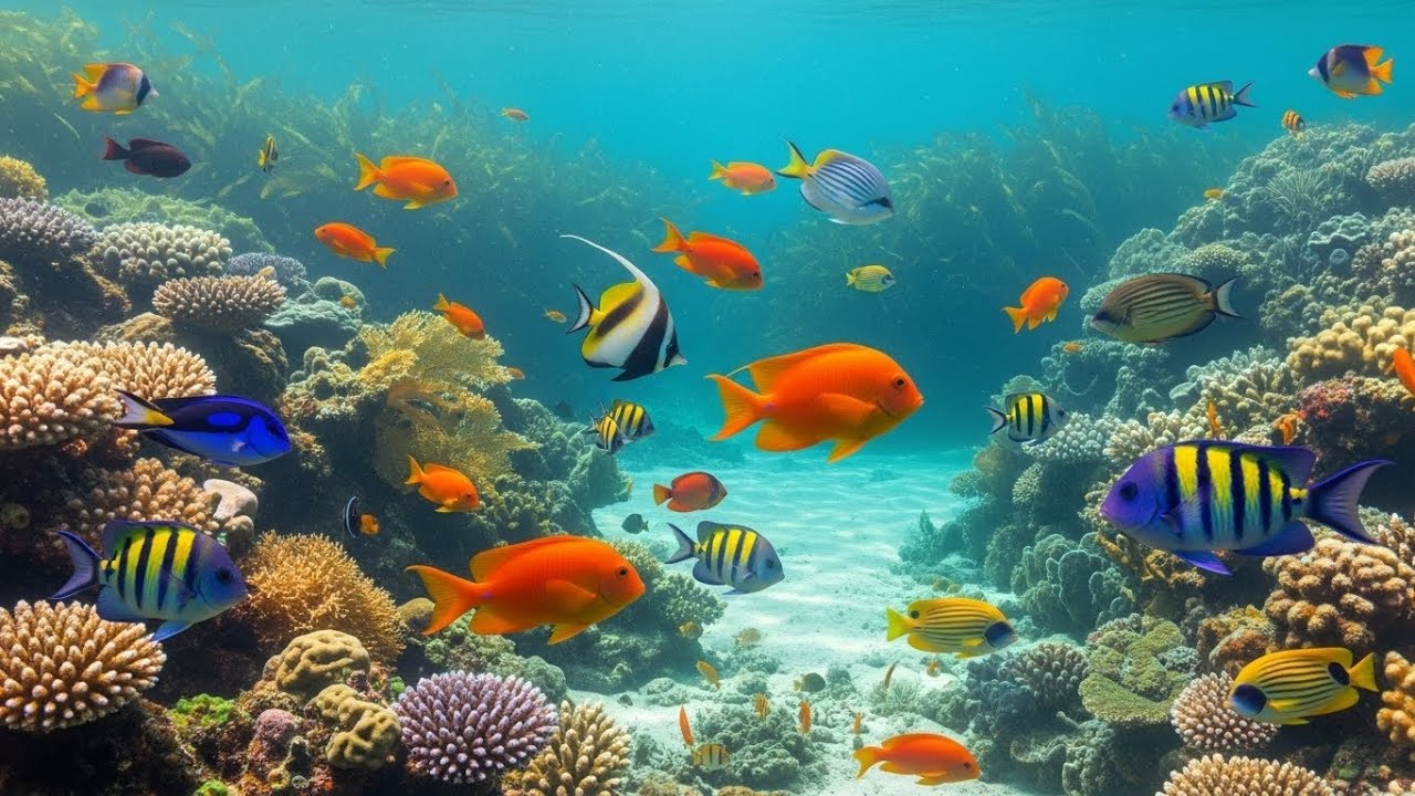 Relaxing Fish Tank Scene  Nature Therapy Video