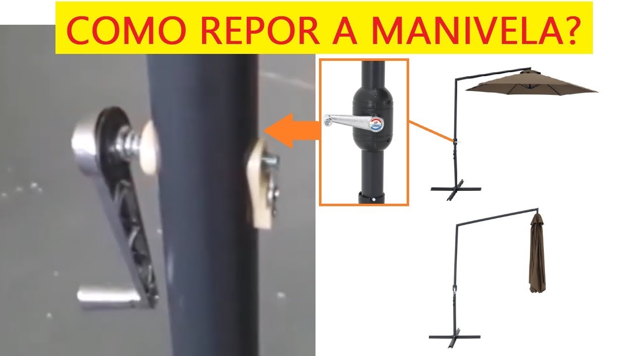 Como repor a manivela reposição ombrellone veneza ref 8320 bel