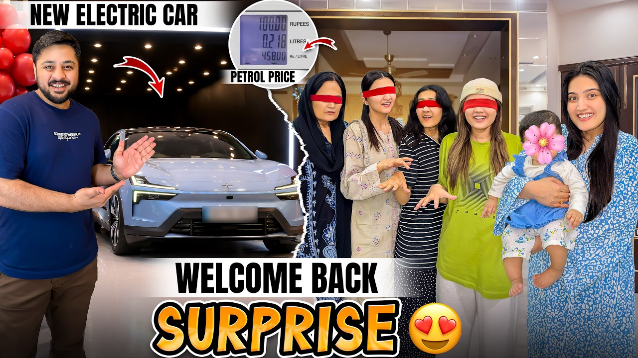 AREEB NY NEW ELECTRIC CAR LY LE⚡️| Sistrology Family Ko Surprise De Diya😍 |Lahore Mai Kunhar River🌇