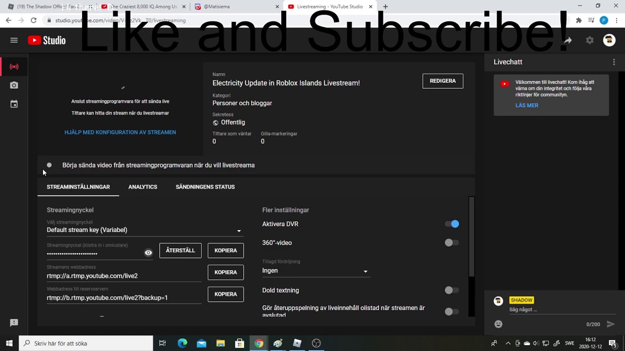 Electricity Update in Roblox Islands Livestream