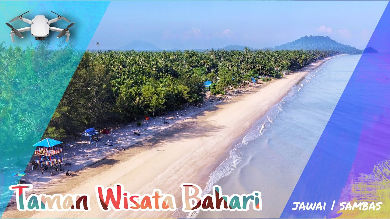 Keindahan Pantai Taman Wisata Bahari Jawai dari Drone | Wisata Sambas