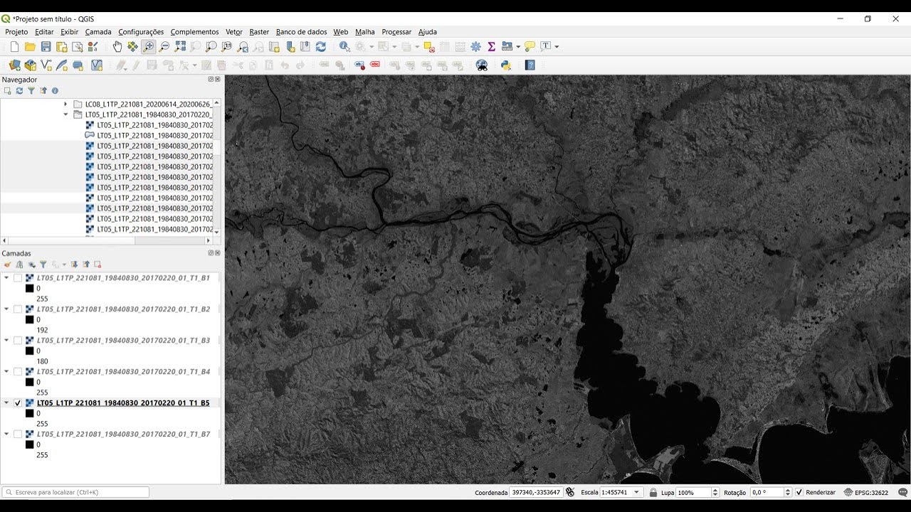 Vídeo 03 - SR - Descompactação e Abertura das Imagens de Satélite no QGIS