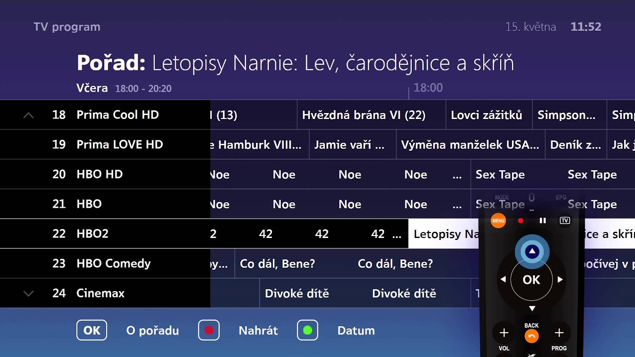 Zpětné zhlédnutí vašich oblíbených pořadů