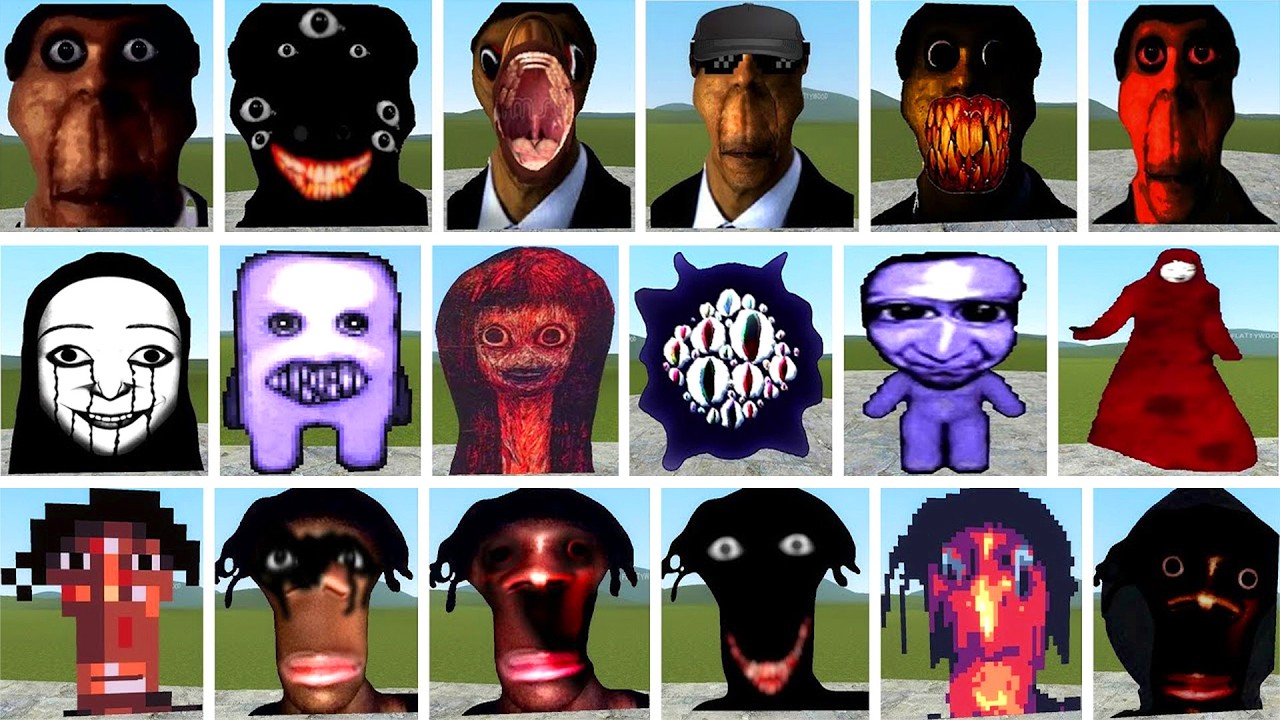 OBUNGA NEXTBOTS, TOO MUCH NEXTBOTS FAMILY AND JUANDALE PRINGLE FAMILY In Garry's Mod
