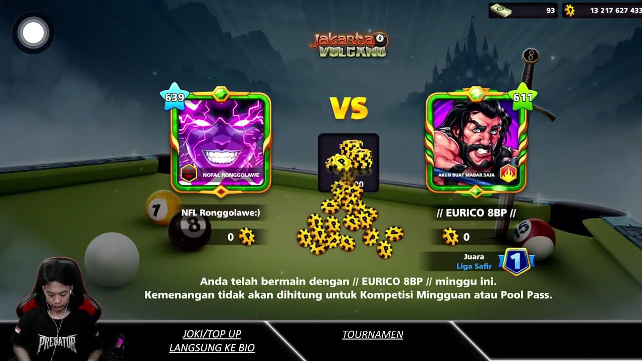 8 Ball Pool TOURNAMEN😨😱