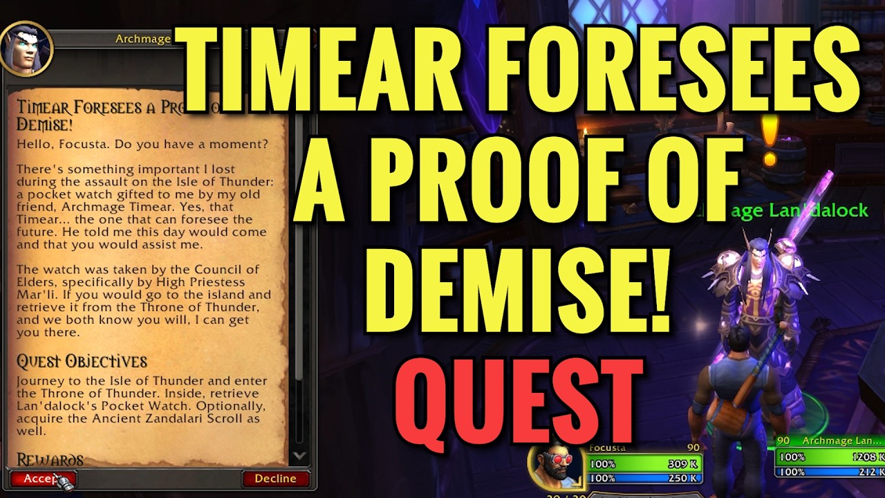 Timear Foresees A Proof Of Demise! Quest (WoW Midnight)