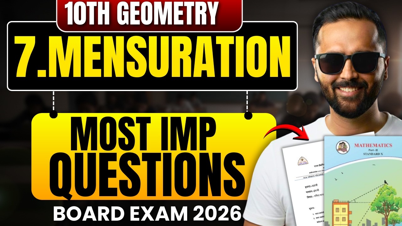 LIVE | 10th Geometry Mensuration 🔥 MOST IMP QUESTIONS | Board Exam 2026