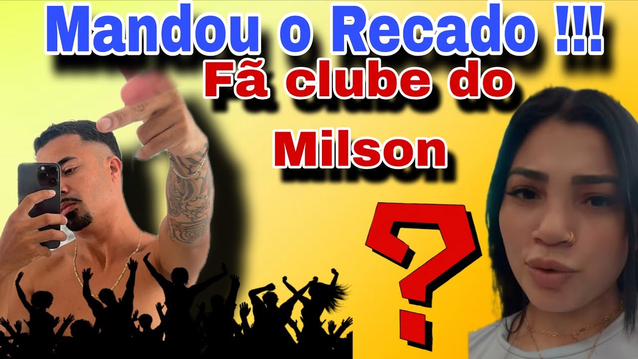 JOSYANE VIDAL💥MILSON FEZ REVELAÇÃO E DISSE QUE VAI SER ASSIM AGORA💥 MULHERES FICARAM LOUCAS