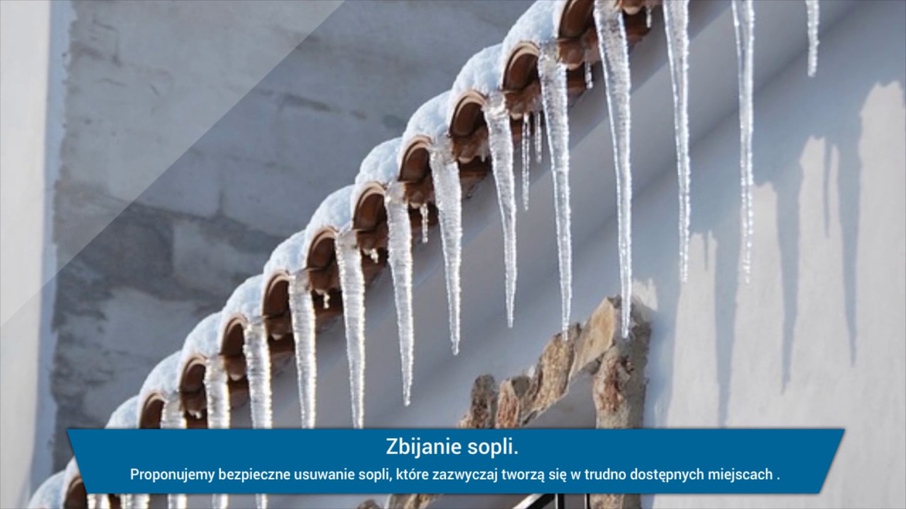 Usuwanie nawisów śnieżnych, sopli i odśnieżanie