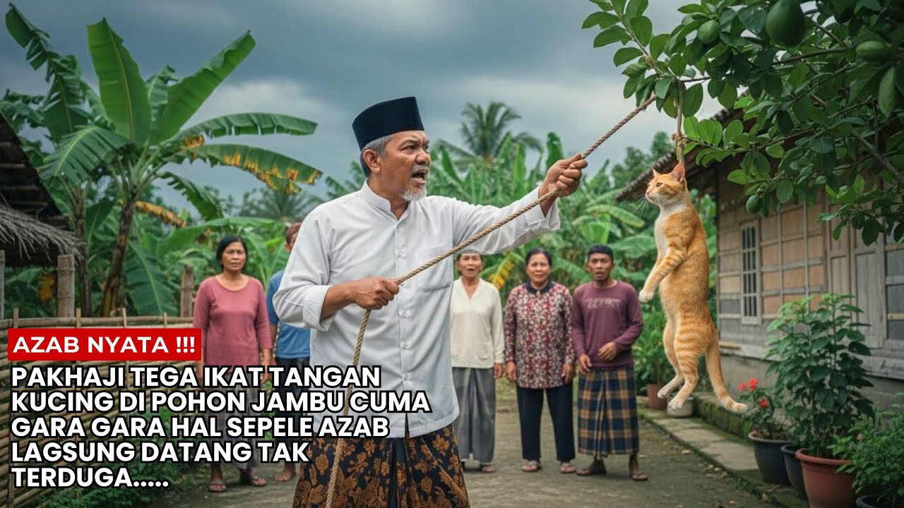 Tragis! Seorang Haji Tega Gantung  Kucing Hanya Karena  Hal ini Lihat Apa Yang Terjadi.....