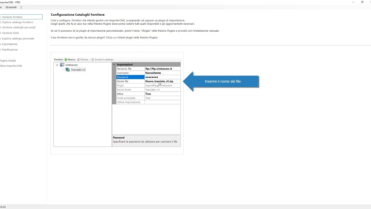Configurare Plugin ICIntracom con ImporterONE