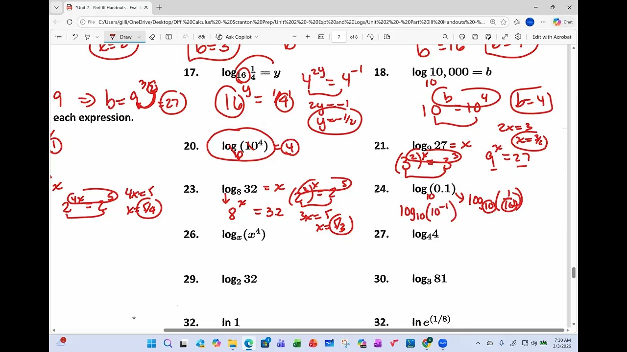Unit 2   Hwk 7C Solutions