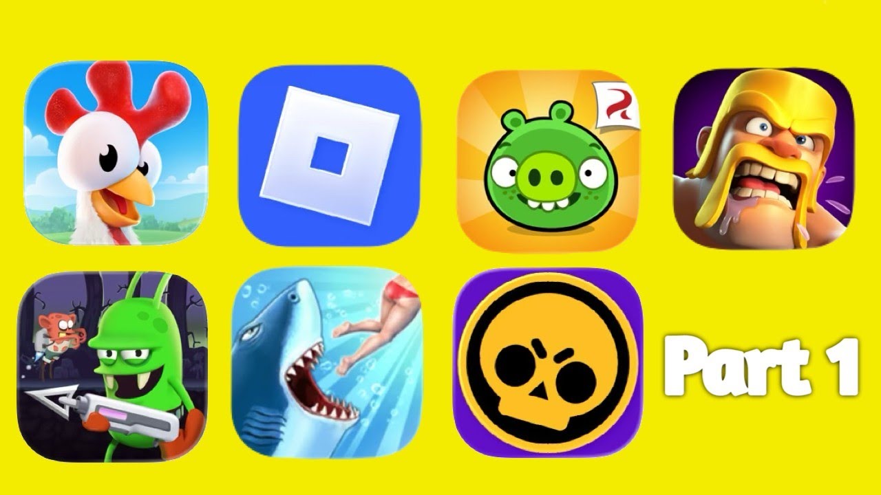 Epic Game Marathon: Clash of clans, Hungry Shark, Hill Climb Racing, Brawl Stars and Roblox