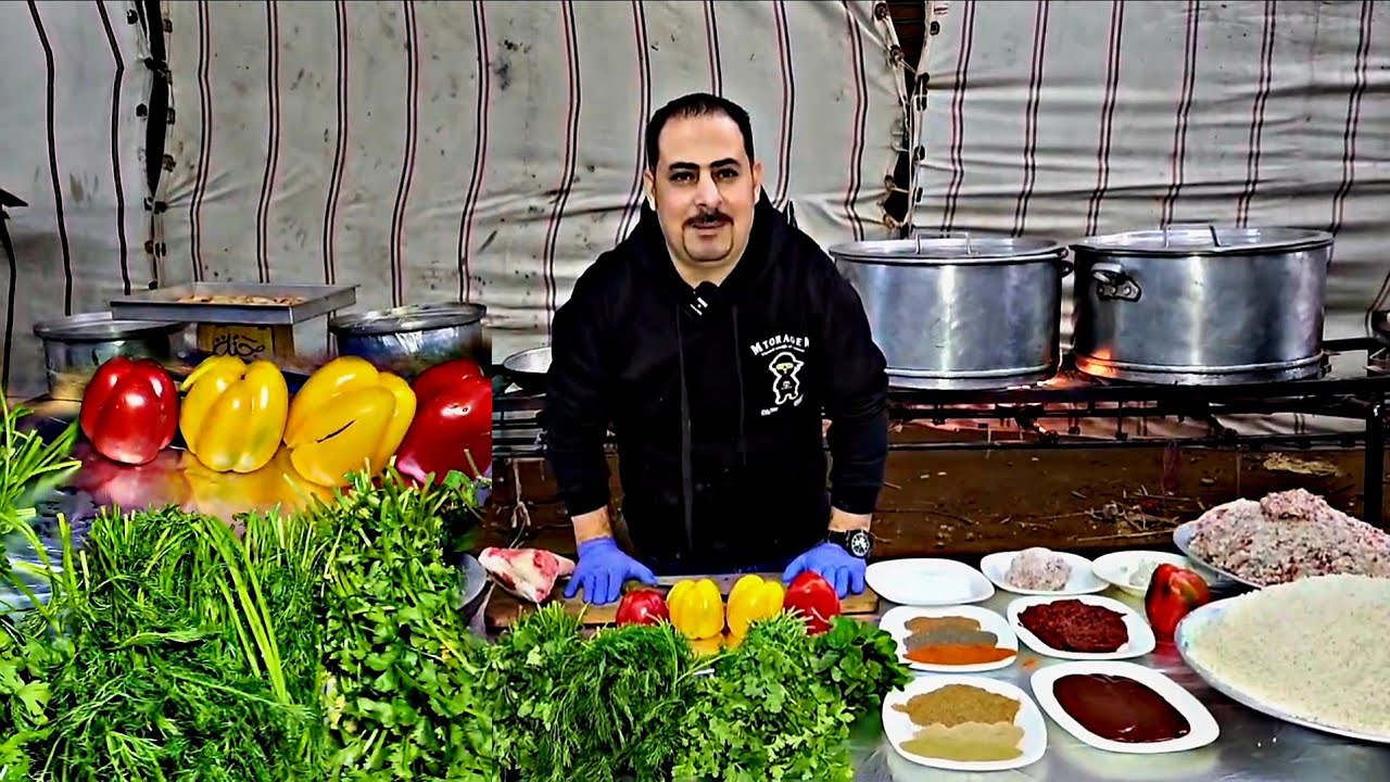 المحاشي المشكله وحش ممبار وكوسه وفلفل وبتنجان محشي بالليه الضاني 🐏 مع الشيف محمد الجمل 01009220267 