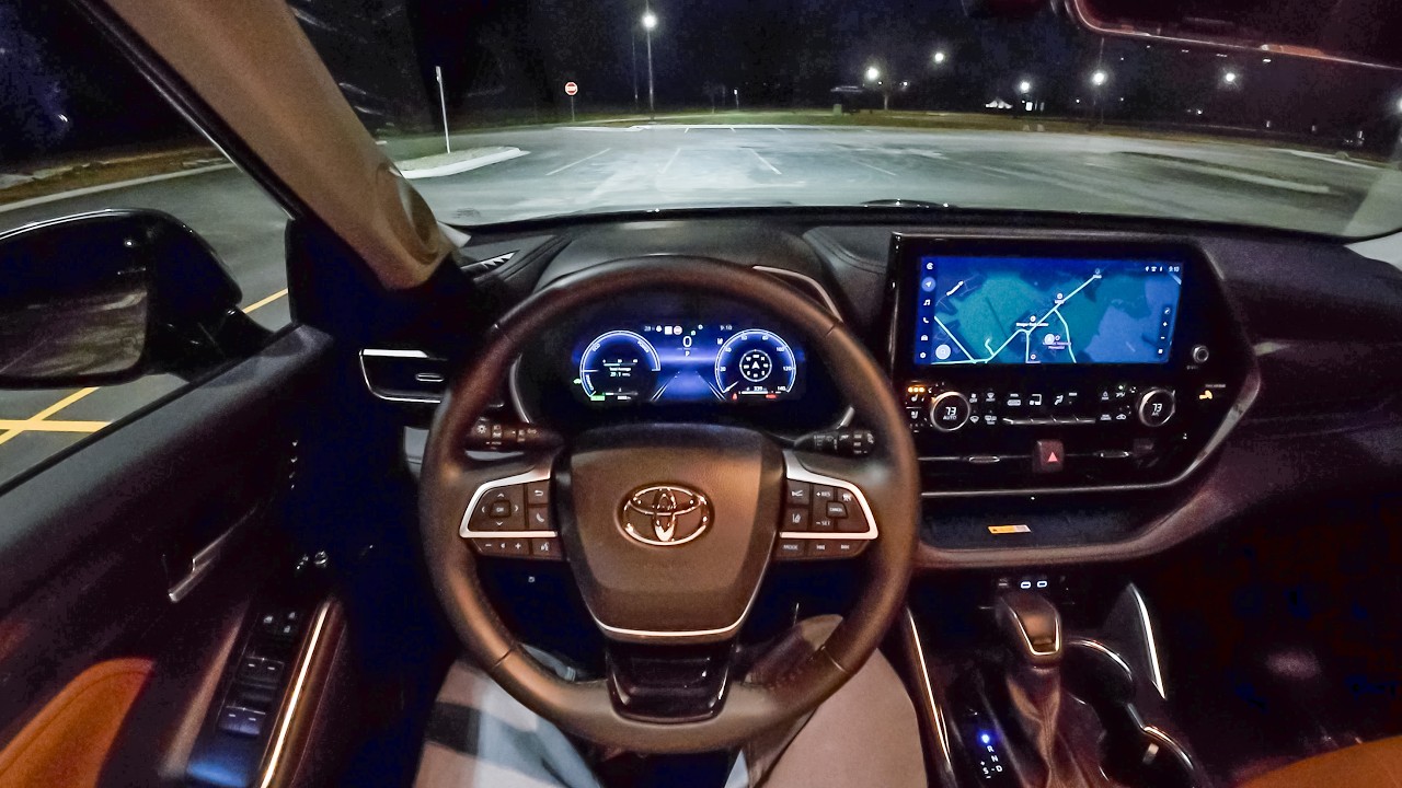 2025 Toyota Highlander Hybrid 25th Edition - POV Night Drive (Binaural Audio)