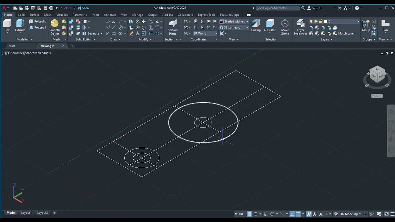 AUTO CAD 3D modelling lesson 1