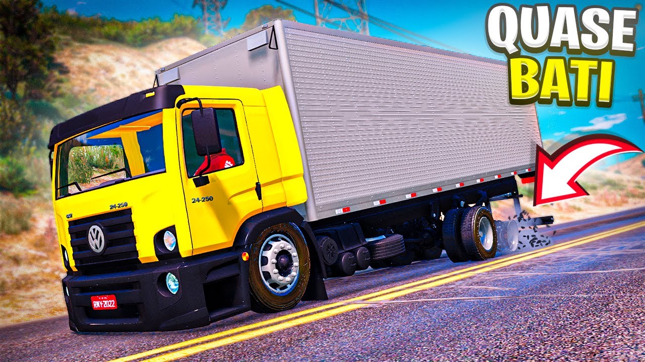 GTA V VIDA DE CAMINHONEIRO | PNEU DO MEU CAMINHÃO ESTOUROU E QUASE BATI 😰 #212