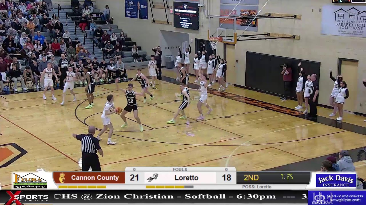 Loretto High School vs Cannon County High School - Men's Basketball - 3_6_2025 Region 5AA Championsh