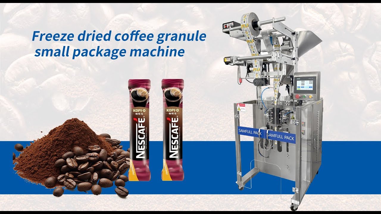 Fully automatic small freeze-dried coffee sachet and stick packaging machine