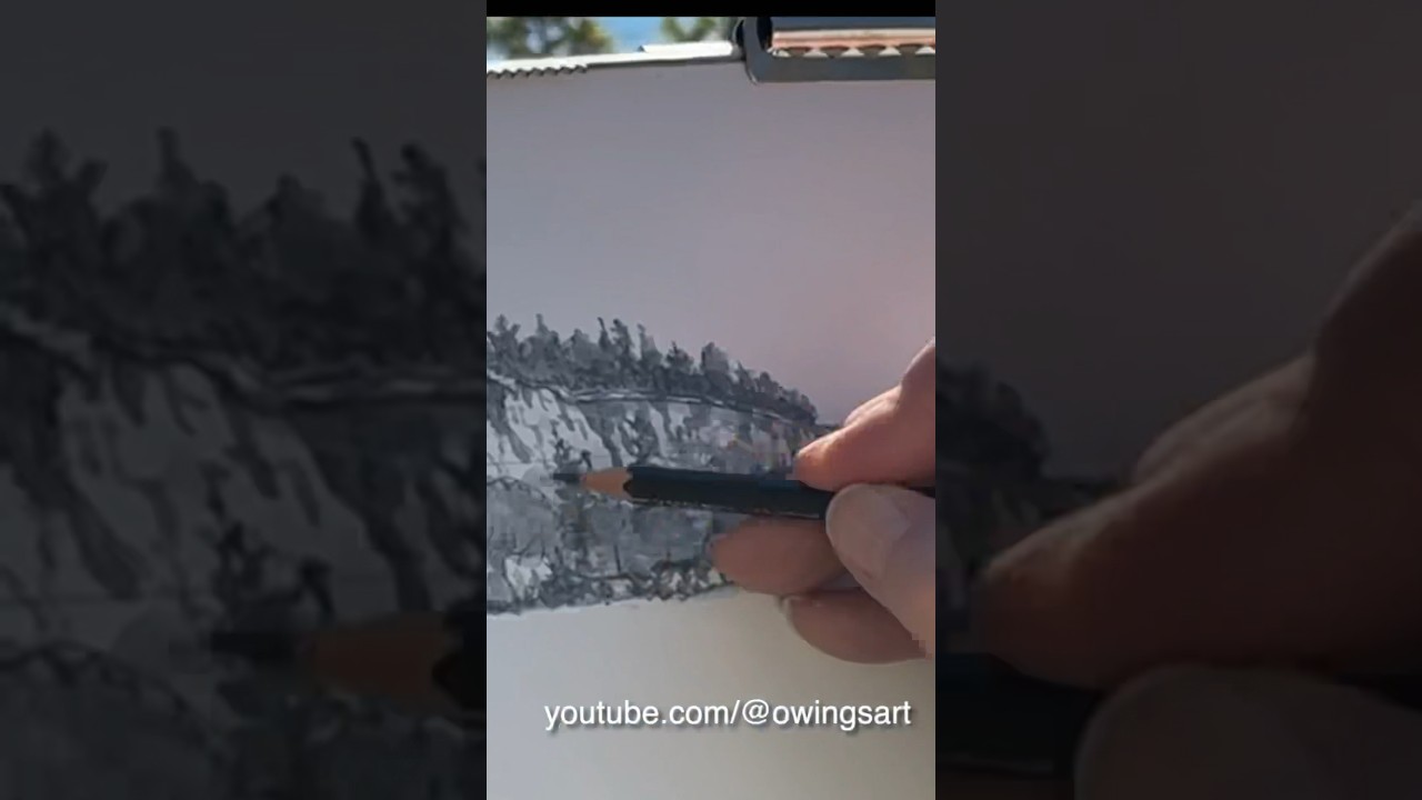 Graphite Wash of Lake Superior #lakesuperior #graphite #drawing #art #landscape #fieldsketch #mnart