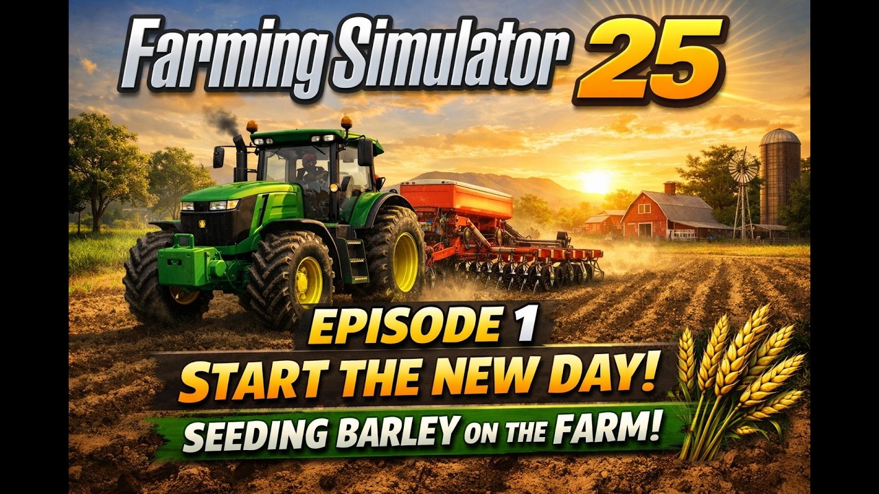 Farming Simulator 25 EP 1 🌾 | Start the New Day! Seeding Barley on the Farm 🚜