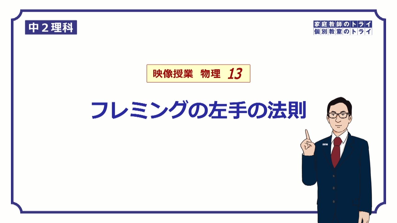 【中２　理科　物理】　フレミングの左手の法則　(２１分)