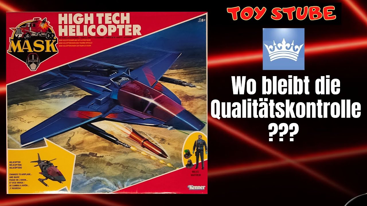 Top Optik mit Qualitätsmängeln M.A.S.K. High Tech Helicopter (Switchblade) Unboxing | Loyal Subjects