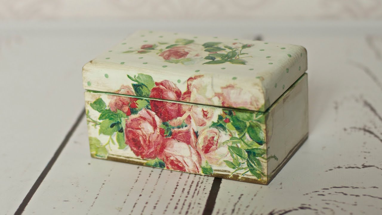 Decoupage tutorial - tea box