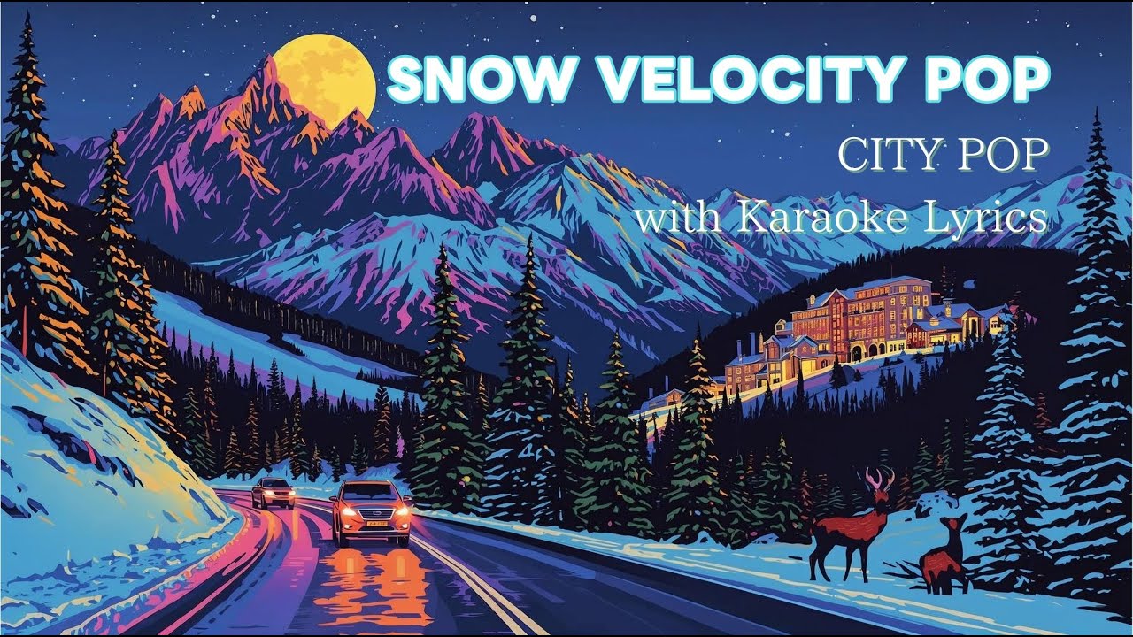 Winter Night Drive ｜ CITY POP & BGM 12曲＋Karaoke Lyrics ｜ 雪山を走る夜