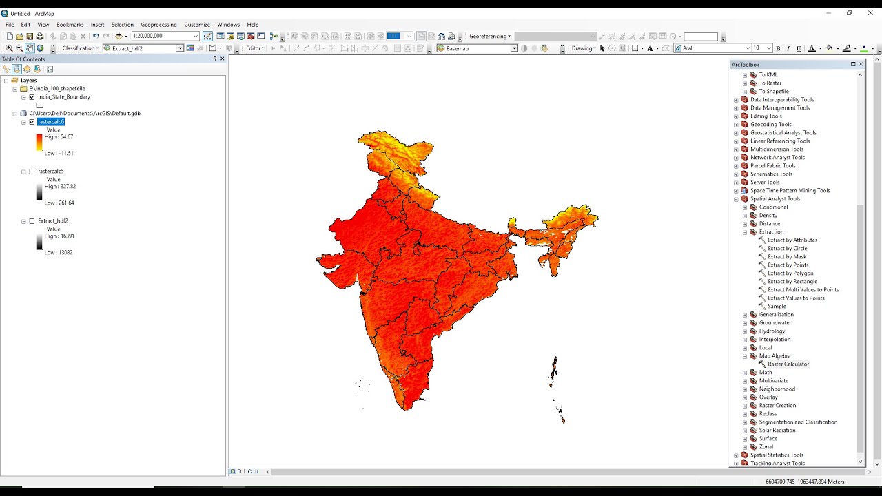 How to analysis  MODIS monthly LST in Arc Gis