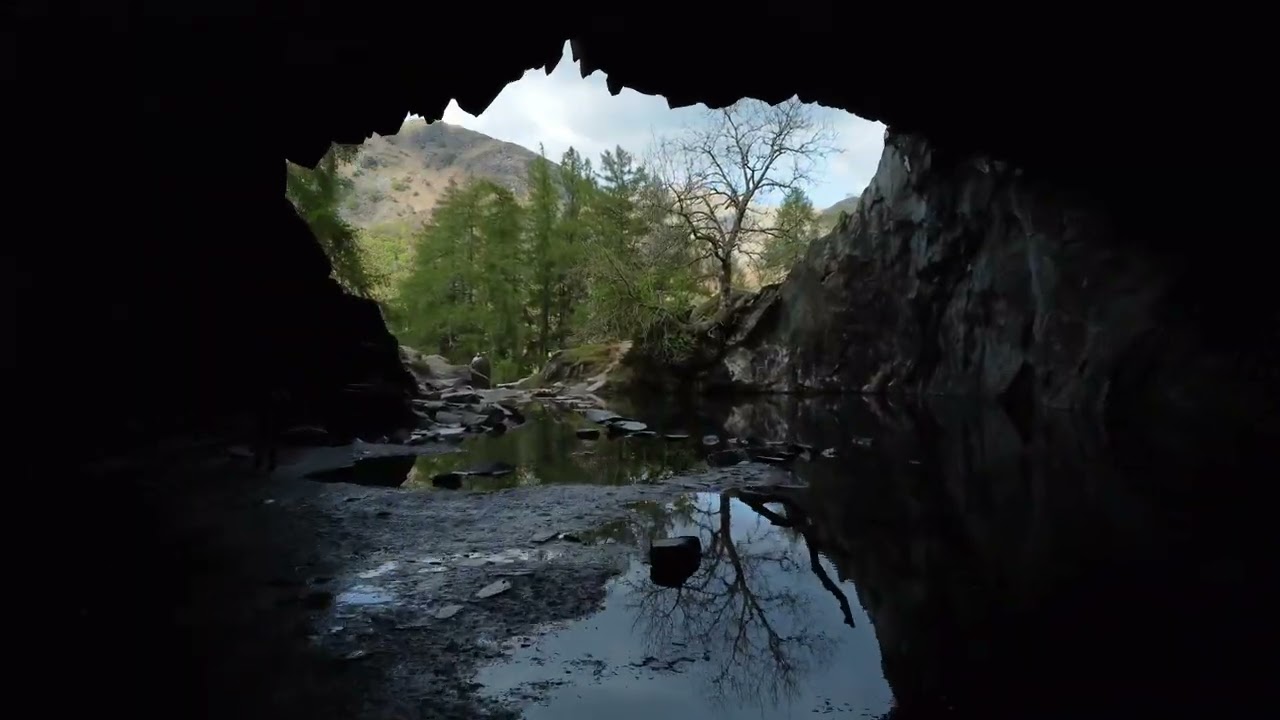 4K Drone Rydal Caves 29.04.22 Lake District National Park