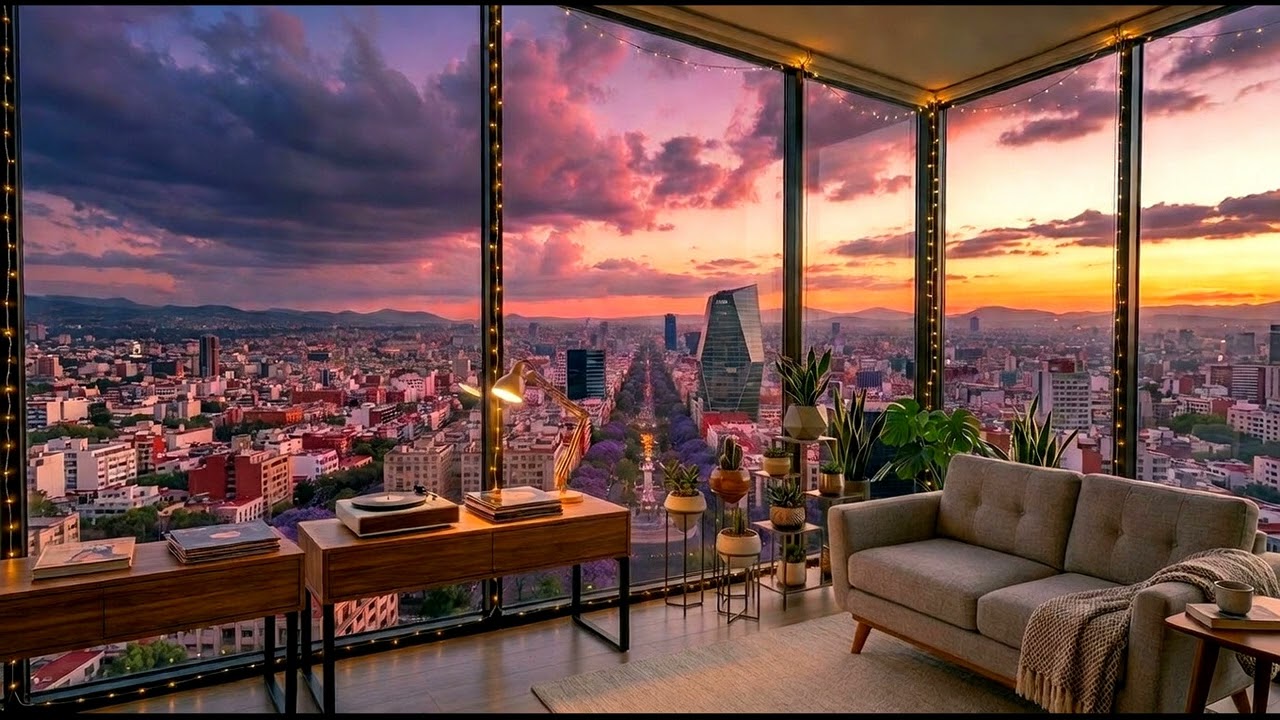 Sunset in Mexico City 🌸 | Lo-fi Chill & Relax 🌇