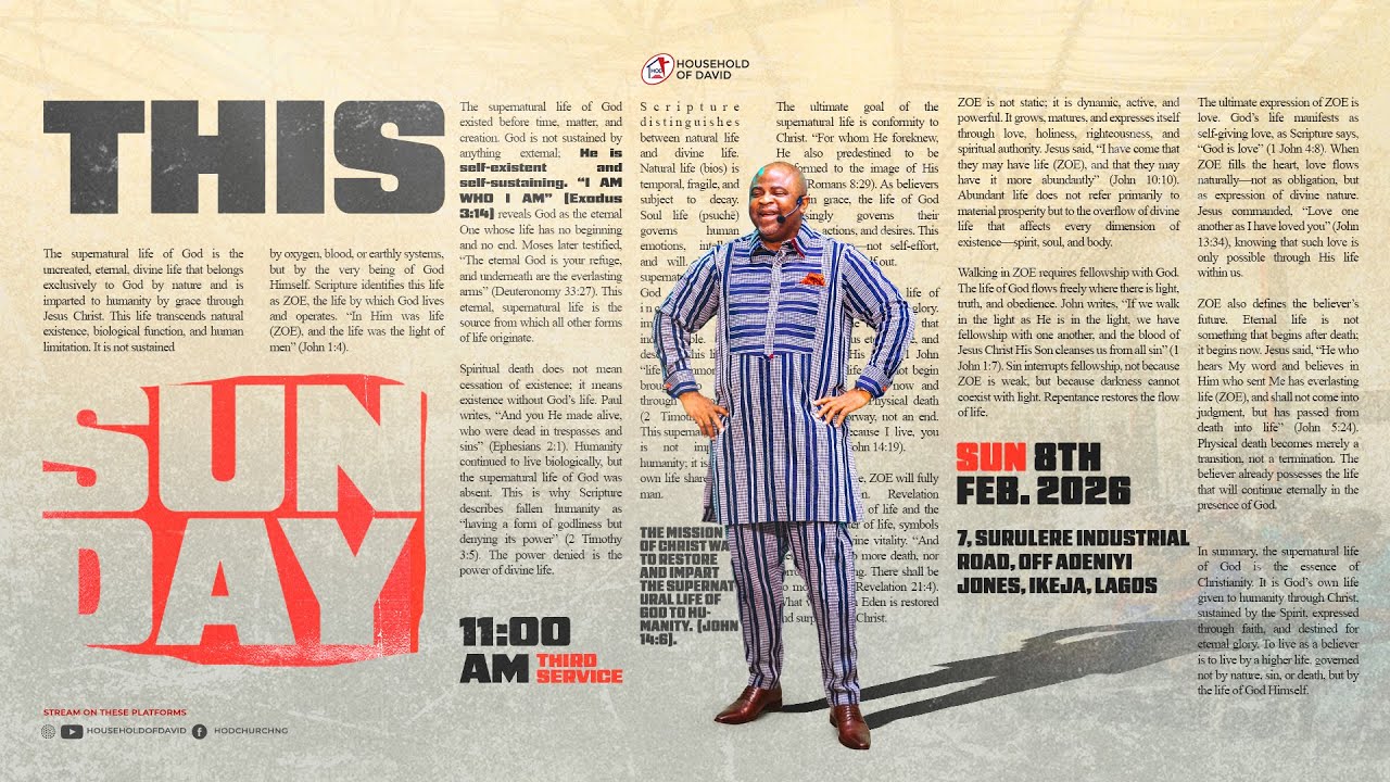 Shouts of Joy | Pst. Sola Osunmakinde | 3rd Service | 8th Feb. 2026