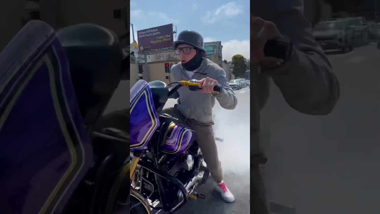 Street drifting a Harley #viral #explo #explorepage #youtubeshorts