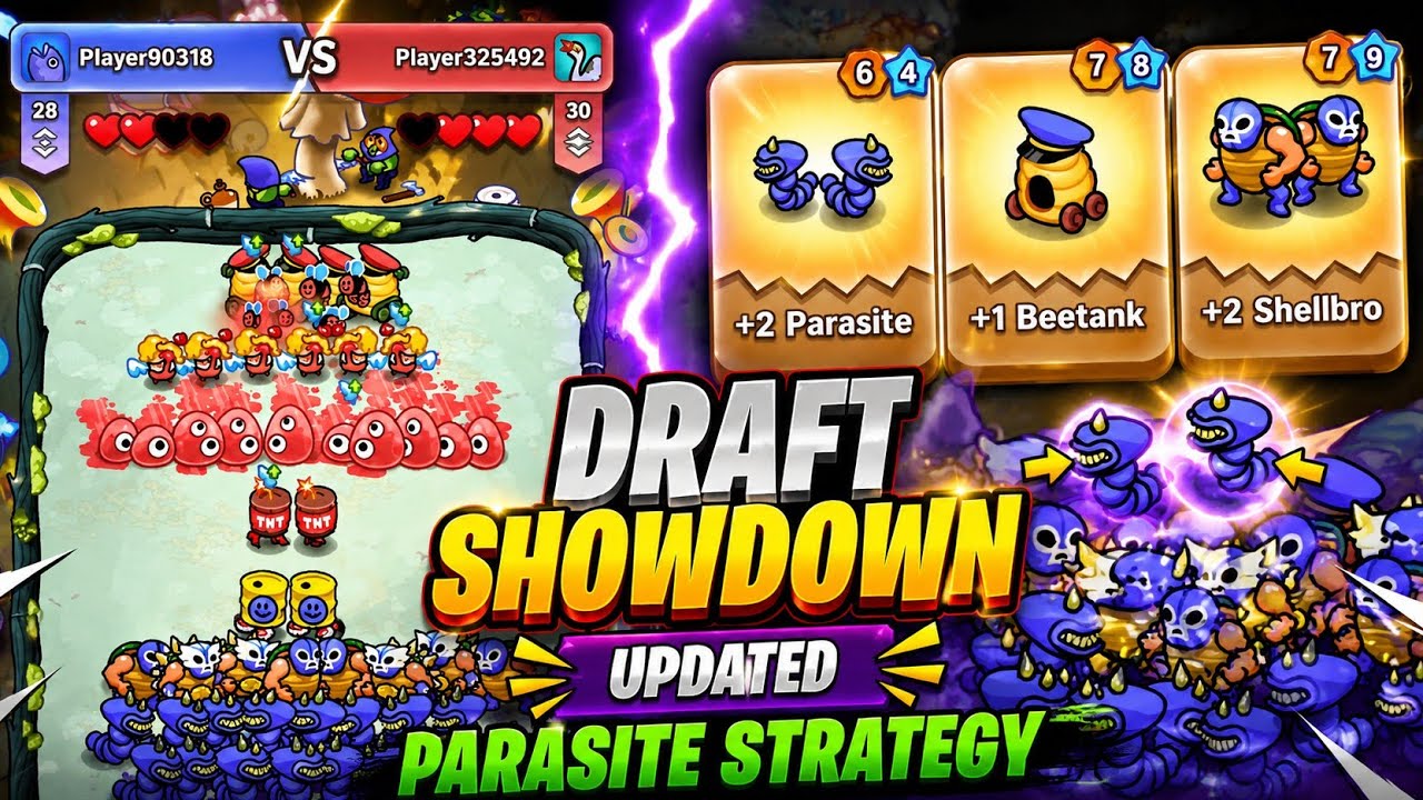 Parasite 🪱 Strategy In Draft Showdown - Best Cards - Gameplay 