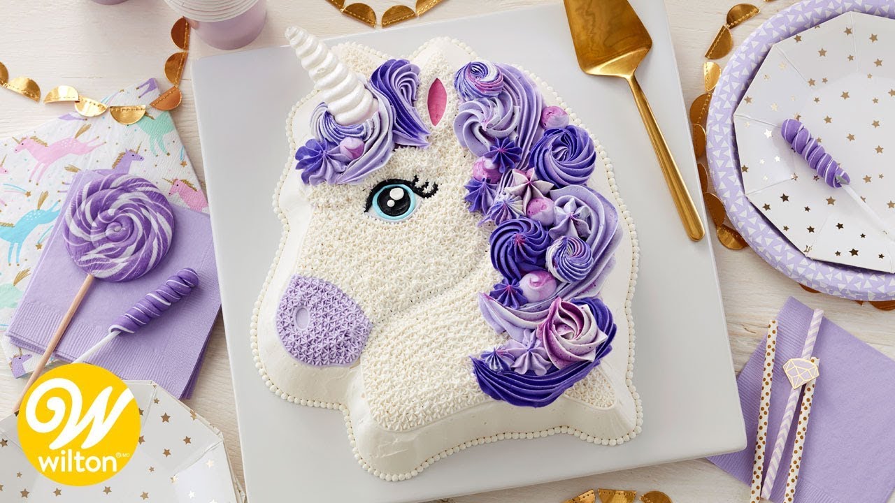 How to Make a Purple Buttercream Unicorn Birthday Cake | Wilton