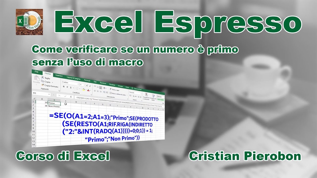 Come verificare se un numero è primo - Excel Espresso