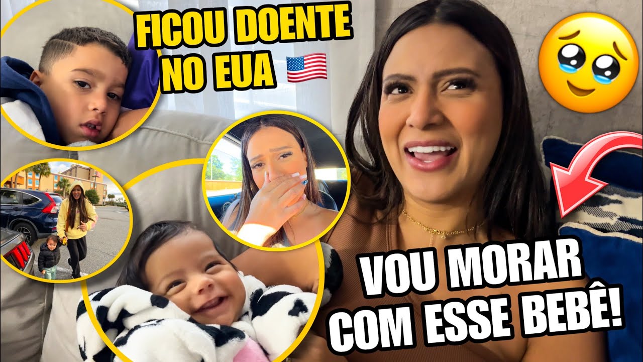 VOU MORAR COM UM BEBÊ POR UNS DIAS!!!! 😱🇺🇸🥹❤️ *John ficou doente + mercado* 