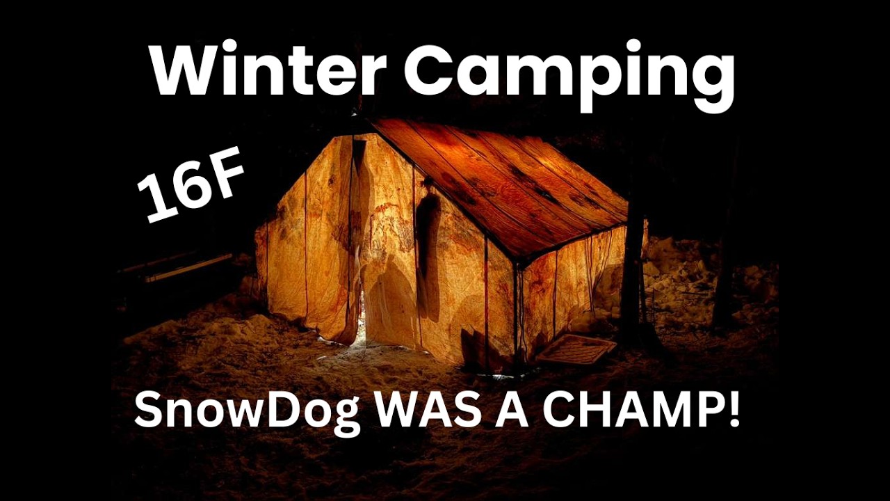 WINTER CAMPING in Northern WI-SnowDog Pulls LOADED SLED